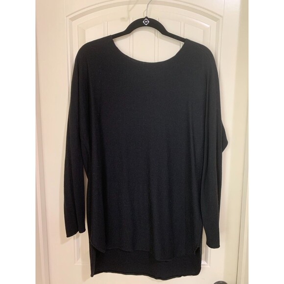 INC WOMENS LIGHTWEIGHT TUNIC SWEATER SIZE LARGE BLACK - Picture 1 of 2